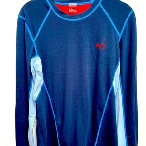 Kari Traa Blue Wool blend base layer